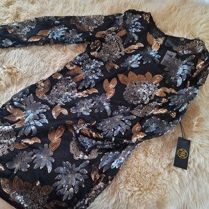 NWT Charlotte Russe Mini Sequin Dress Women's Plus Size 1X Runs Small